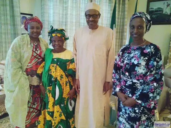 Photo: President Buhari & Wife Aisha Visit Mother of VP Osinbajo